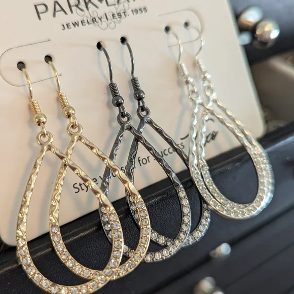 Tear Drop Earrings 3 pair set - Picture 3 of 4